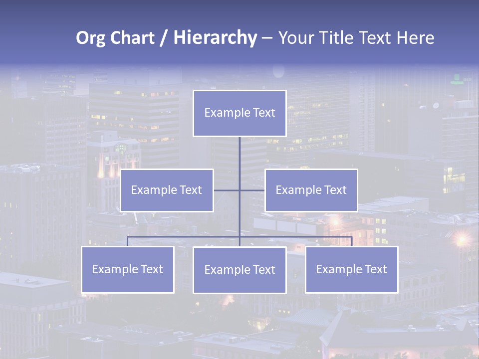 A Cityscape With A Lot Of Tall Buildings At Night PowerPoint Template