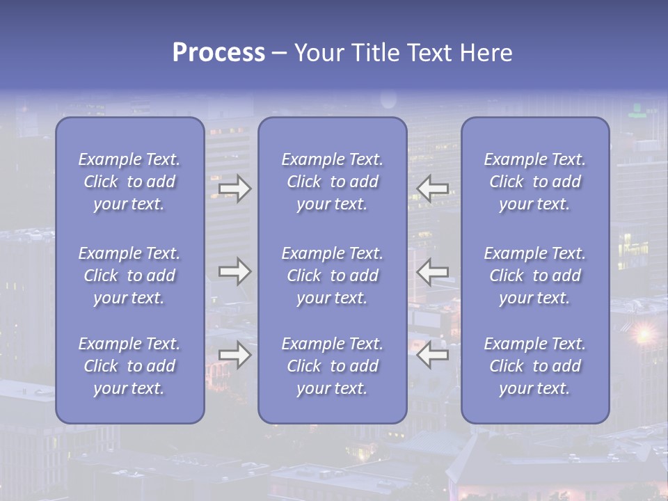 A Cityscape With A Lot Of Tall Buildings At Night PowerPoint Template