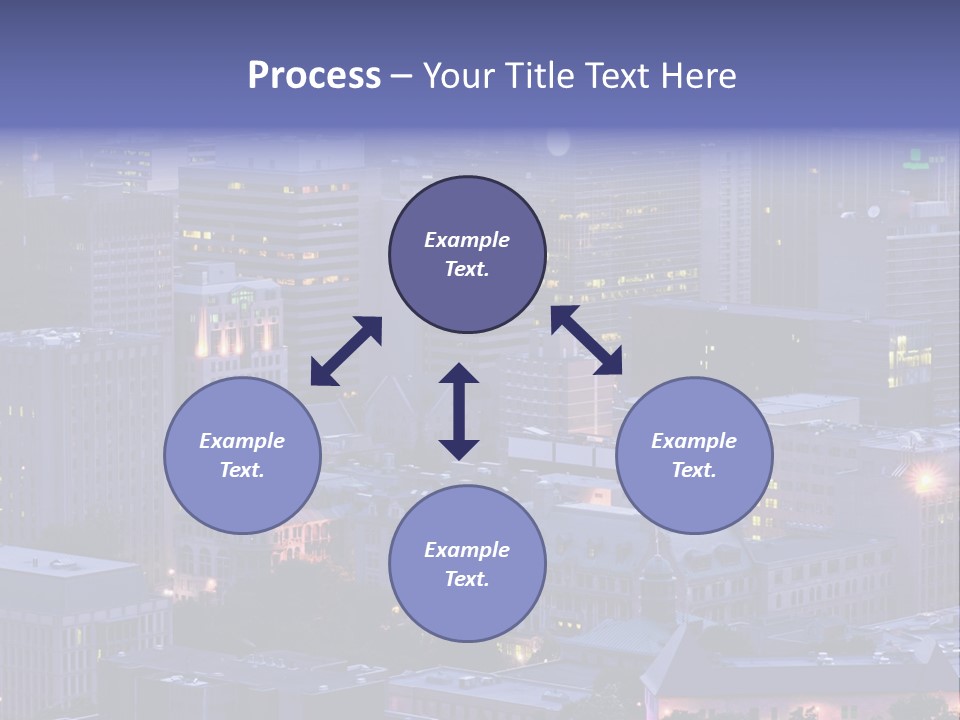 A Cityscape With A Lot Of Tall Buildings At Night PowerPoint Template