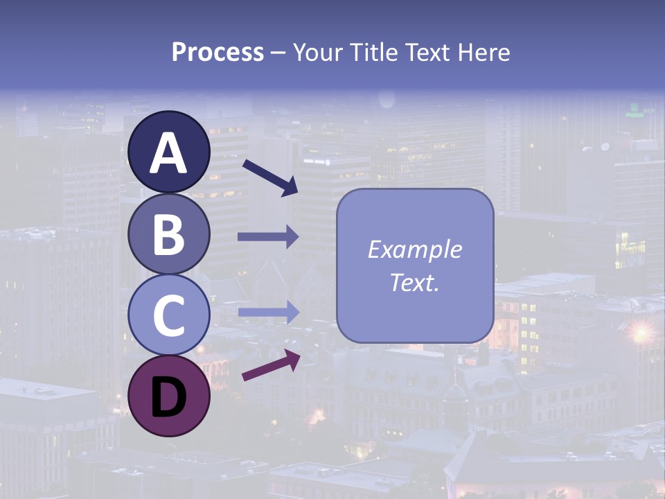 A Cityscape With A Lot Of Tall Buildings At Night PowerPoint Template