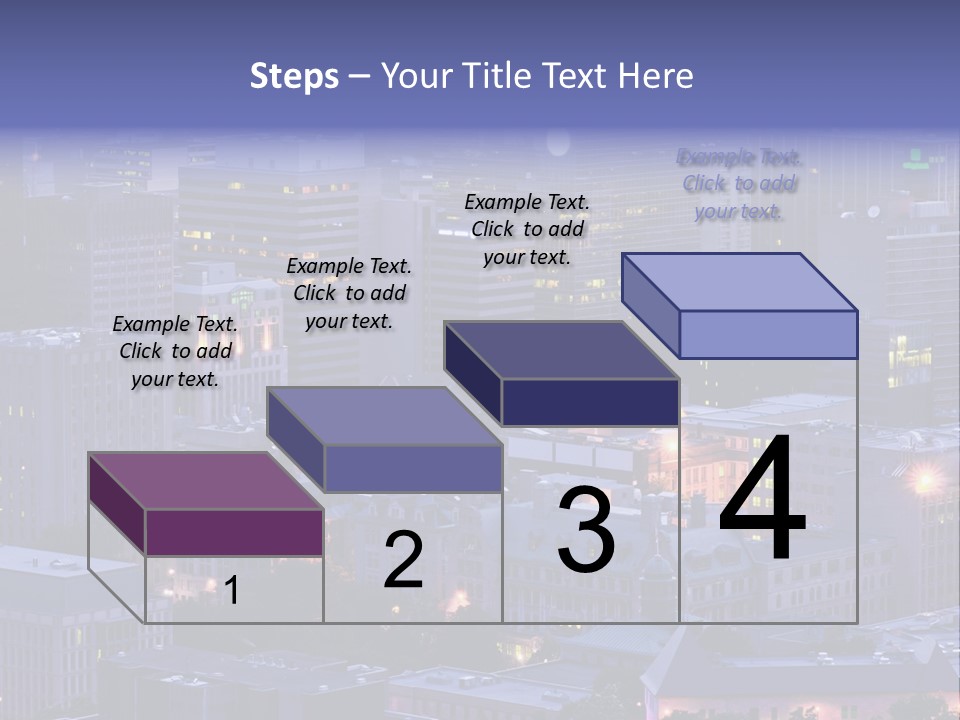 A Cityscape With A Lot Of Tall Buildings At Night PowerPoint Template