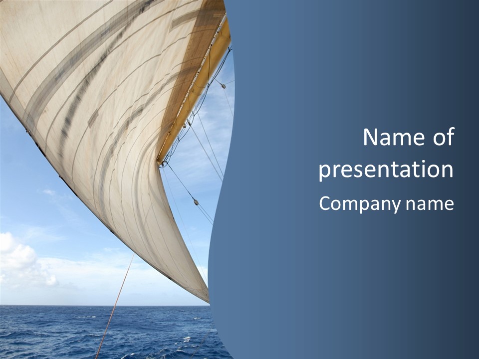 A Sail Boat In The Ocean Powerpoint Template PowerPoint Template