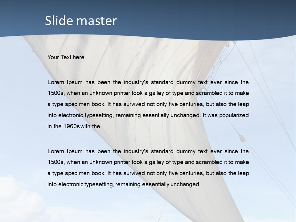 A Sail Boat In The Ocean Powerpoint Template PowerPoint Template