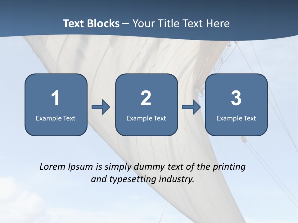A Sail Boat In The Ocean Powerpoint Template PowerPoint Template