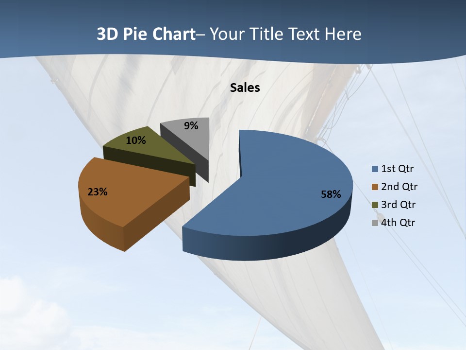 A Sail Boat In The Ocean Powerpoint Template PowerPoint Template