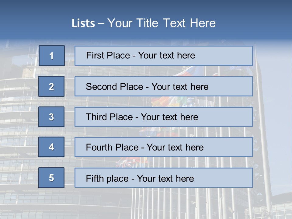 Council Of Europe European Parliament Organ PowerPoint Template