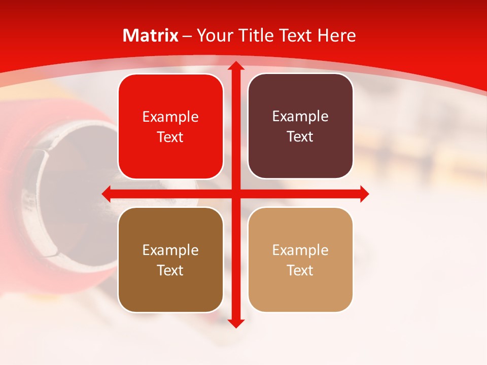 Interconnect Isolated Red PowerPoint Template