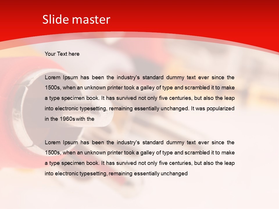 Interconnect Isolated Red PowerPoint Template