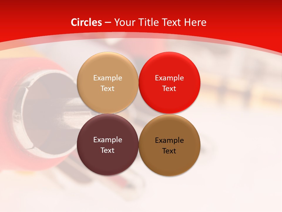 Interconnect Isolated Red PowerPoint Template