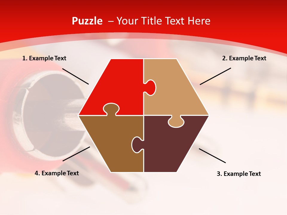 Interconnect Isolated Red PowerPoint Template