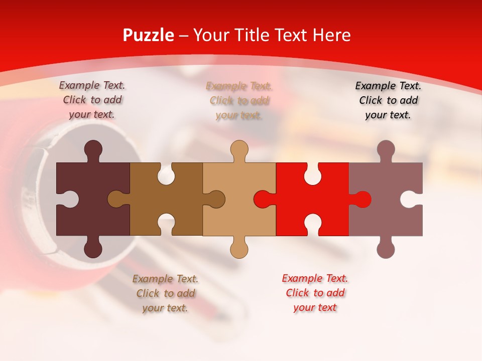 Interconnect Isolated Red PowerPoint Template