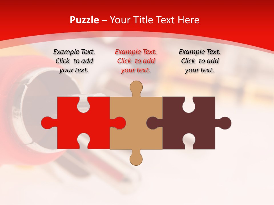 Interconnect Isolated Red PowerPoint Template