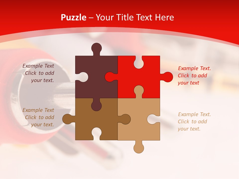Interconnect Isolated Red PowerPoint Template