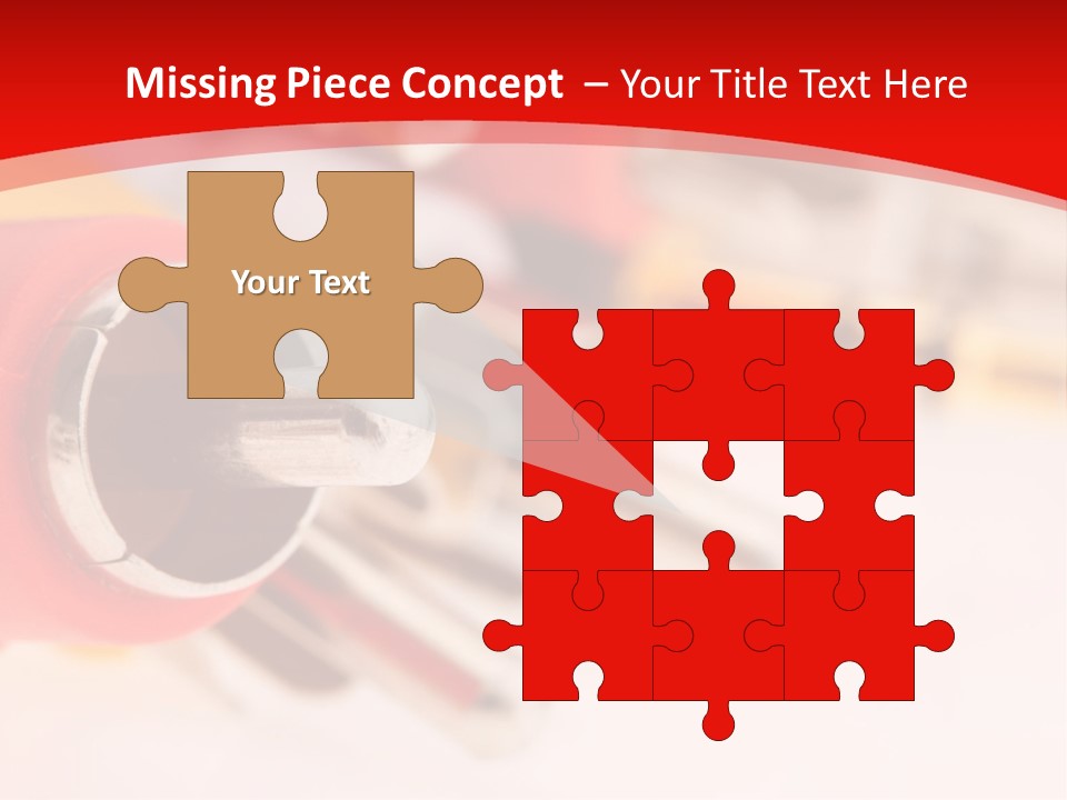 Interconnect Isolated Red PowerPoint Template