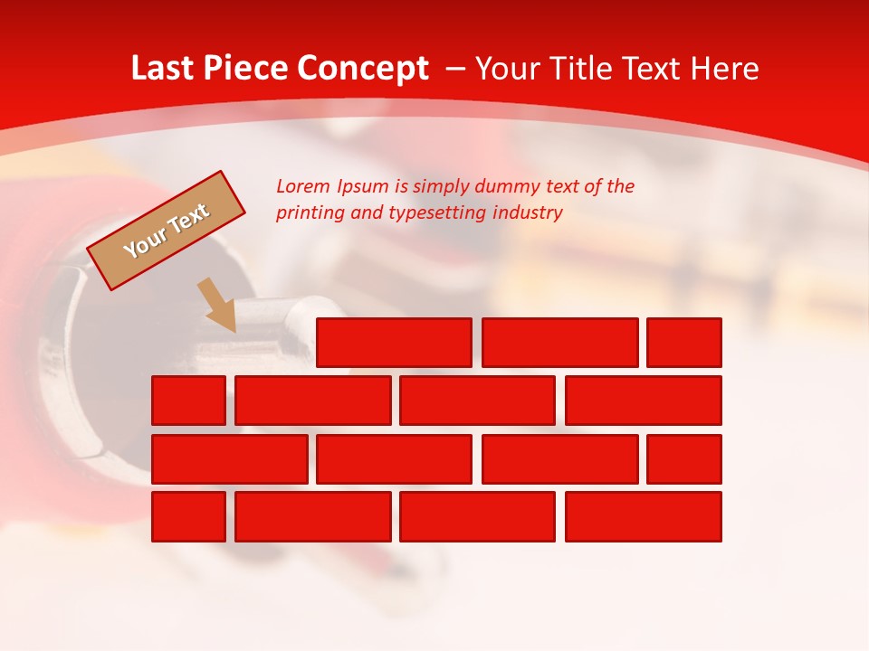 Interconnect Isolated Red PowerPoint Template