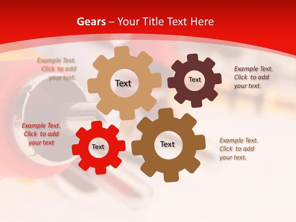 Interconnect Isolated Red PowerPoint Template