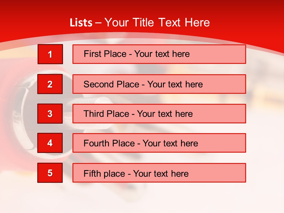 Interconnect Isolated Red PowerPoint Template