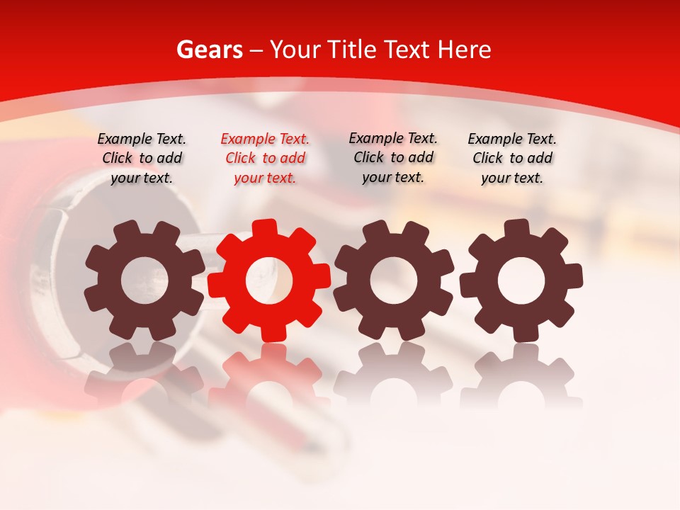 Interconnect Isolated Red PowerPoint Template