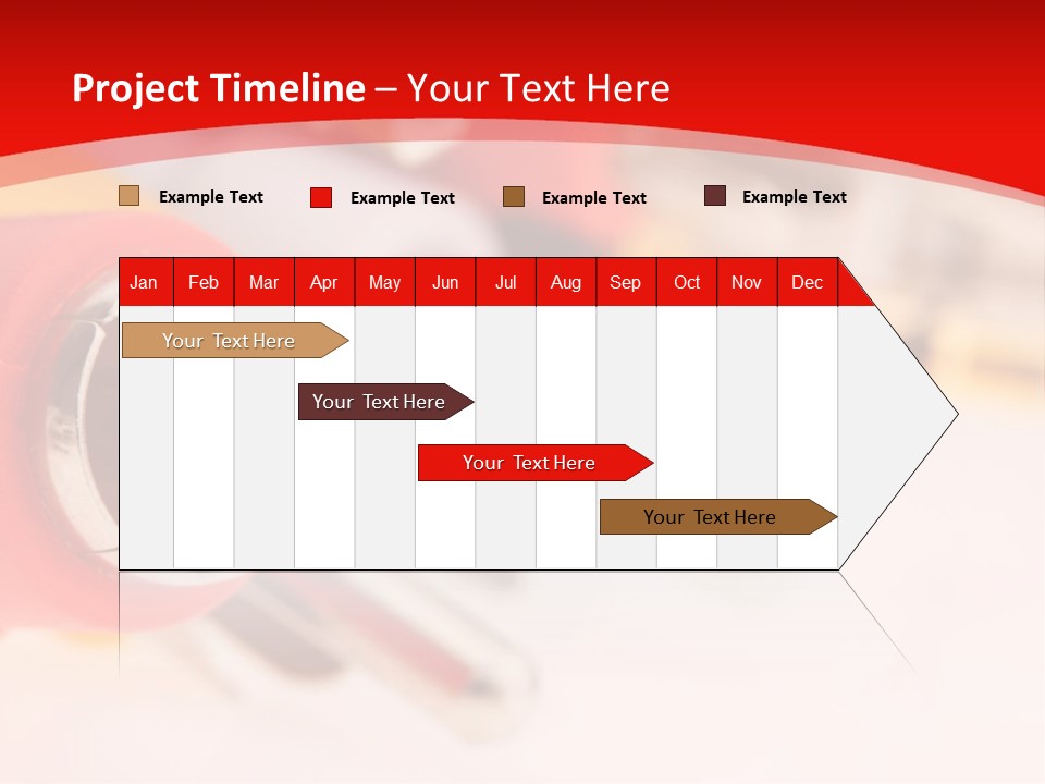 Interconnect Isolated Red PowerPoint Template