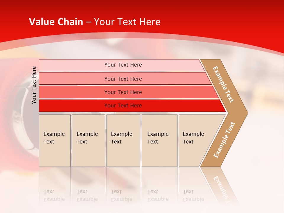 Interconnect Isolated Red PowerPoint Template