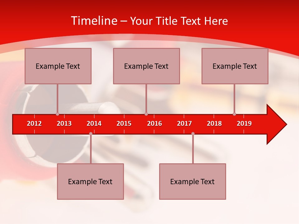Interconnect Isolated Red PowerPoint Template
