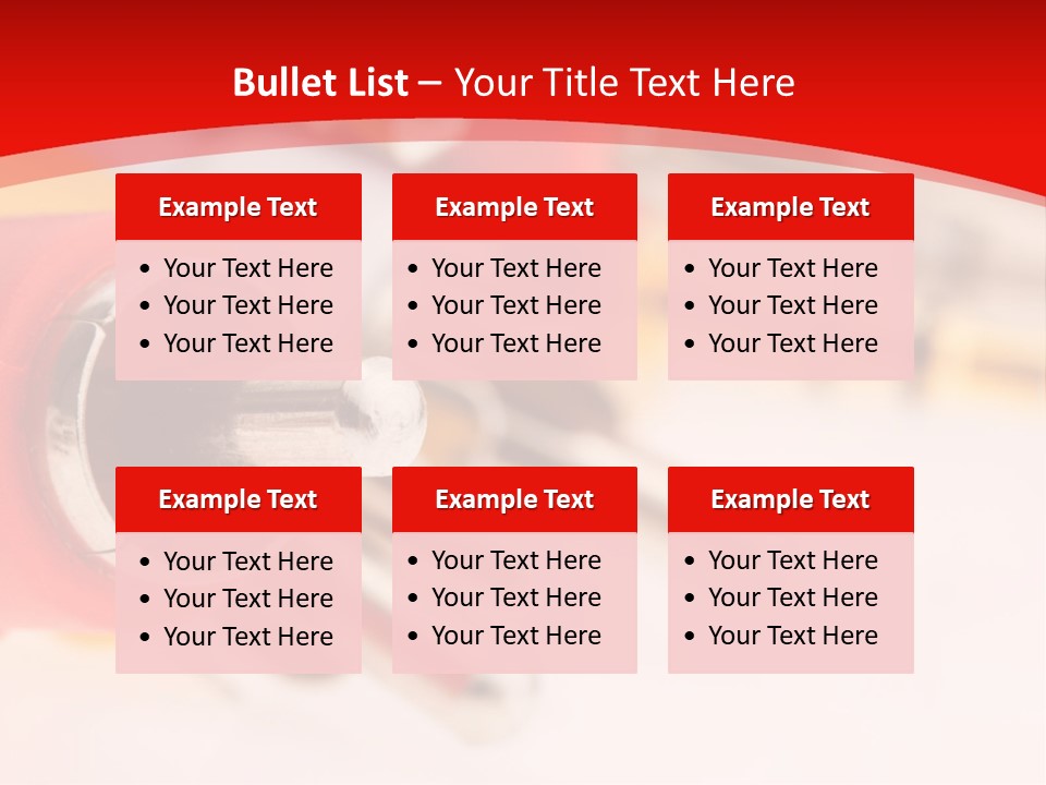 Interconnect Isolated Red PowerPoint Template