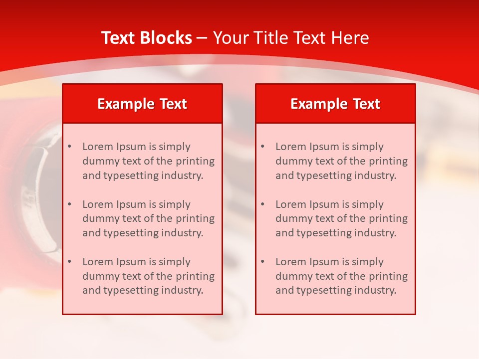Interconnect Isolated Red PowerPoint Template