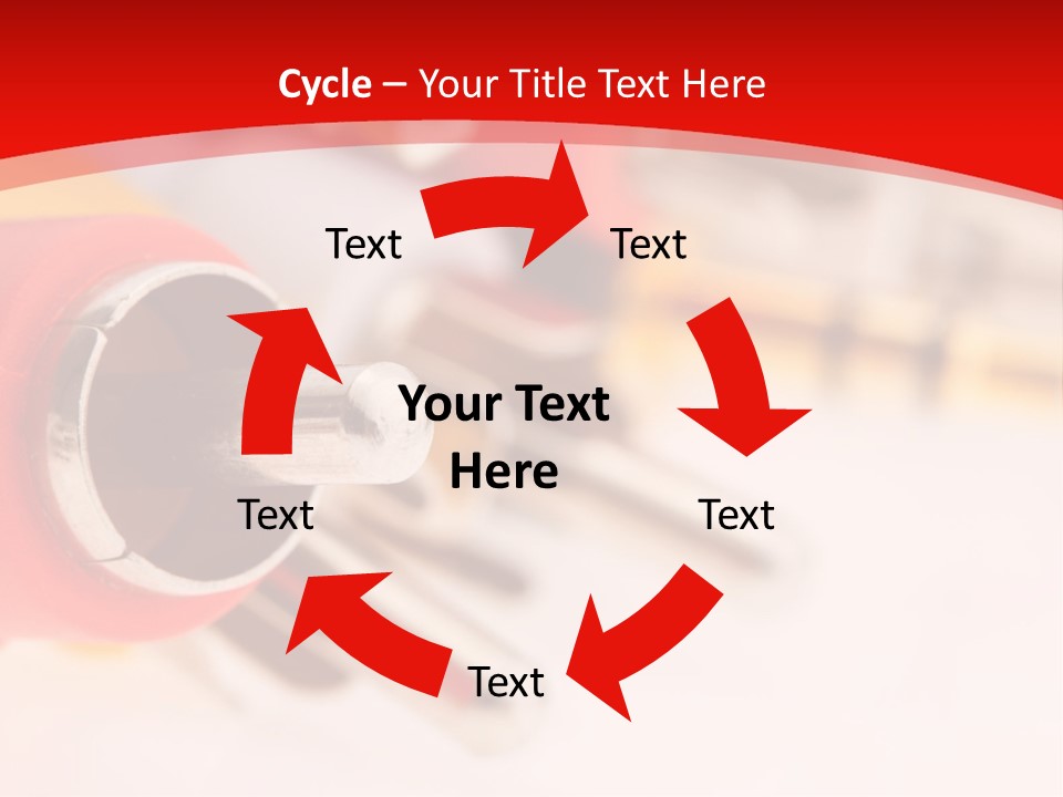 Interconnect Isolated Red PowerPoint Template