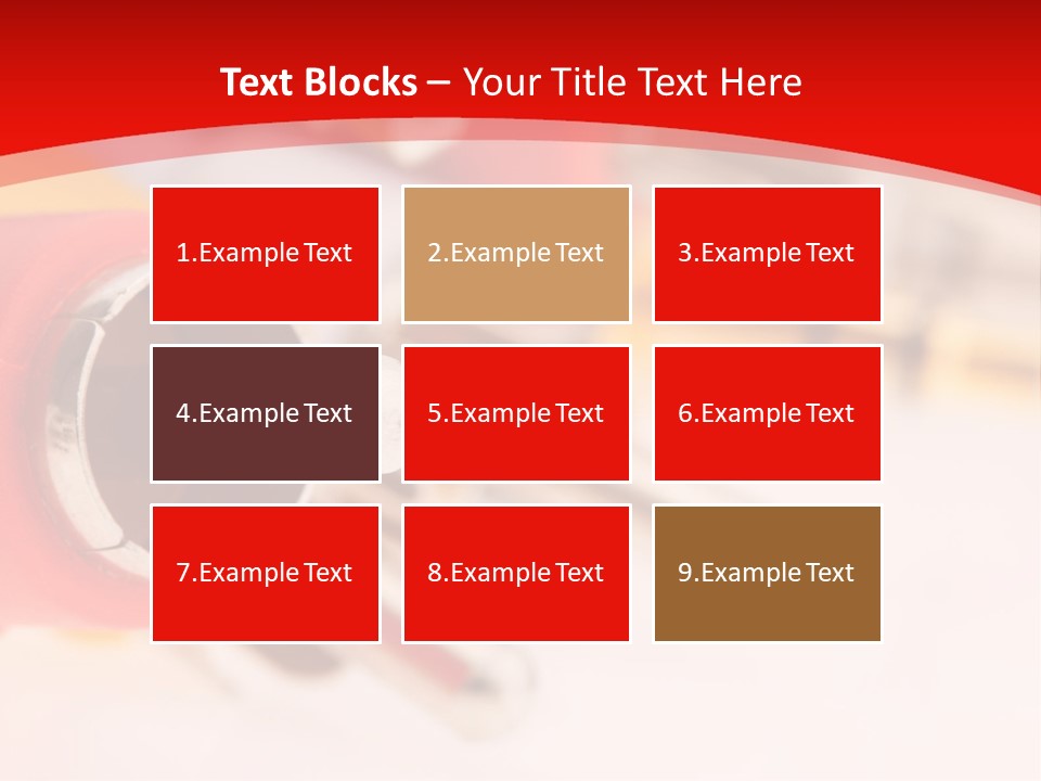 Interconnect Isolated Red PowerPoint Template