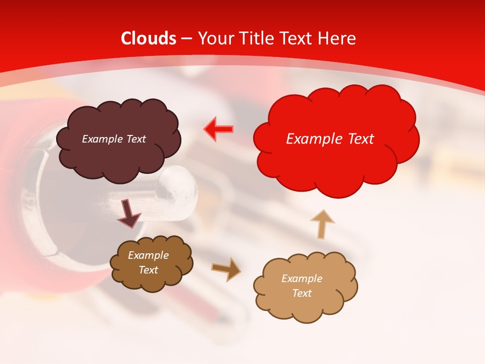 Interconnect Isolated Red PowerPoint Template