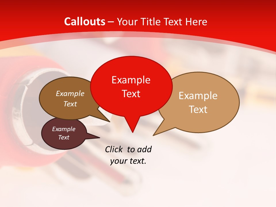 Interconnect Isolated Red PowerPoint Template