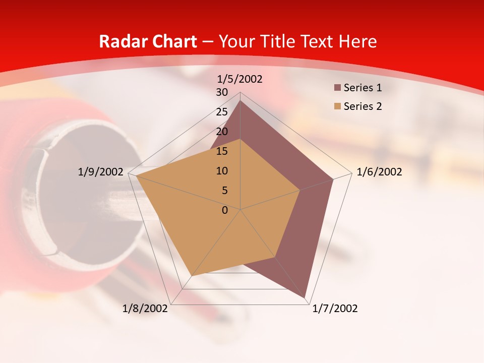 Interconnect Isolated Red PowerPoint Template