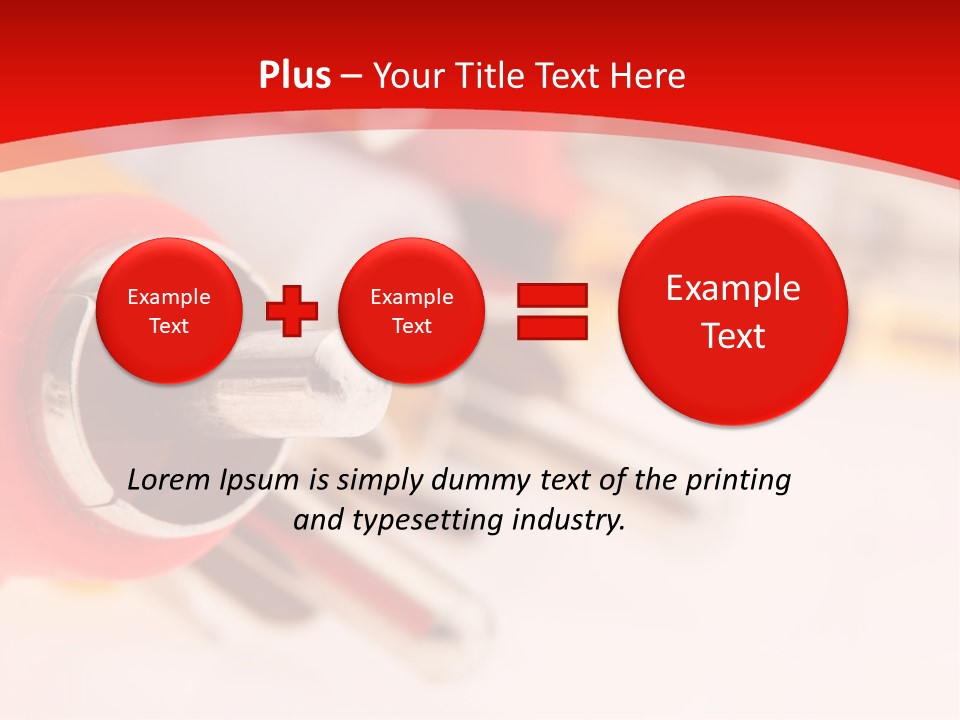 Interconnect Isolated Red PowerPoint Template