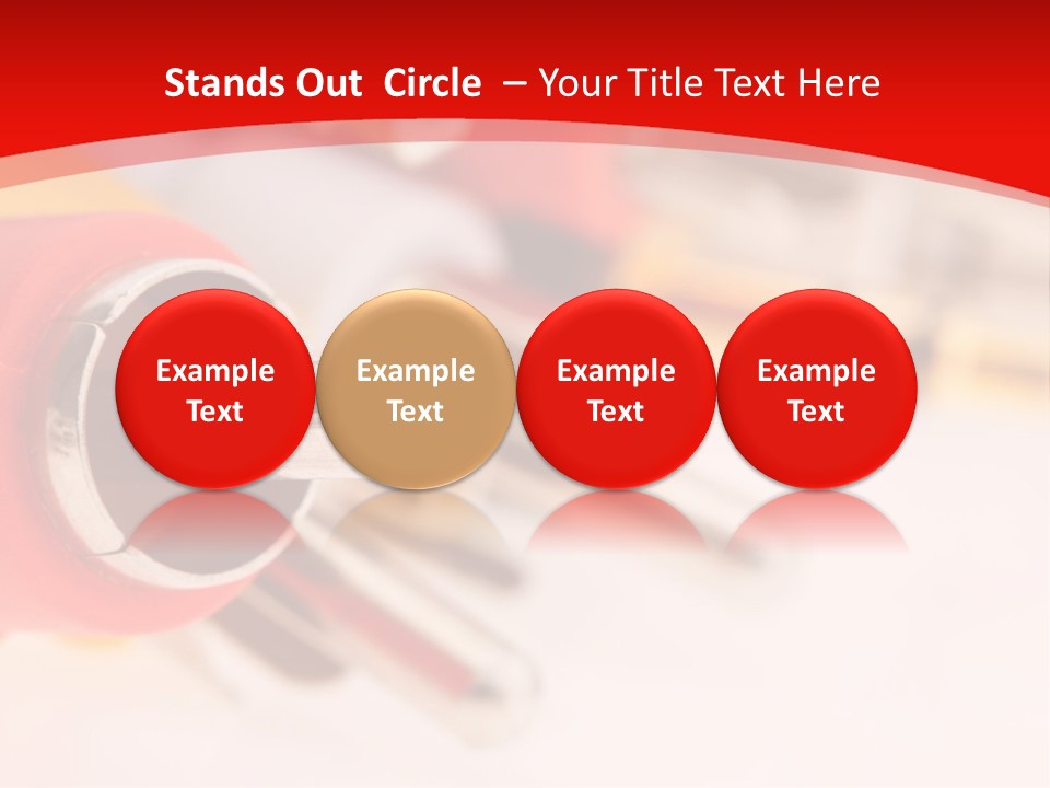 Interconnect Isolated Red PowerPoint Template