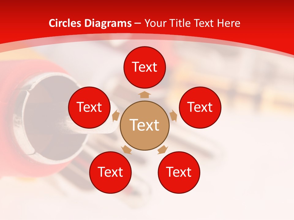 Interconnect Isolated Red PowerPoint Template