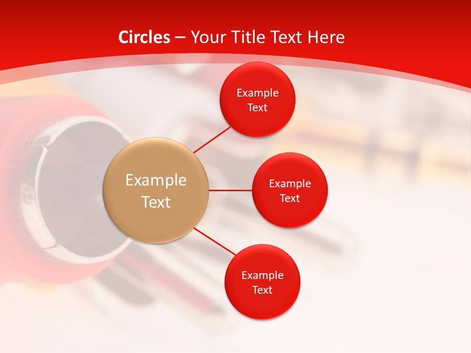 Interconnect Isolated Red PowerPoint Template