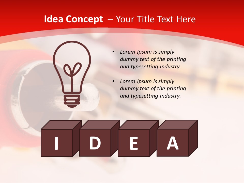 Interconnect Isolated Red PowerPoint Template