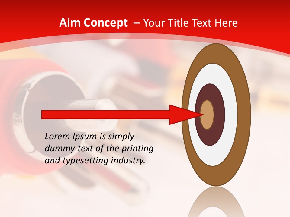 Interconnect Isolated Red PowerPoint Template
