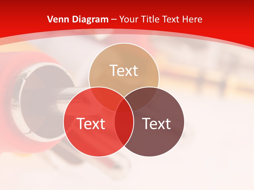 Interconnect Isolated Red PowerPoint Template
