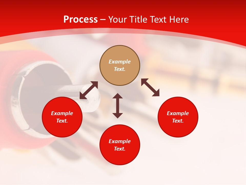 Interconnect Isolated Red PowerPoint Template