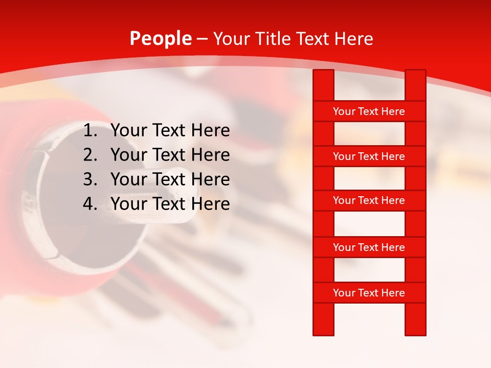 Interconnect Isolated Red PowerPoint Template
