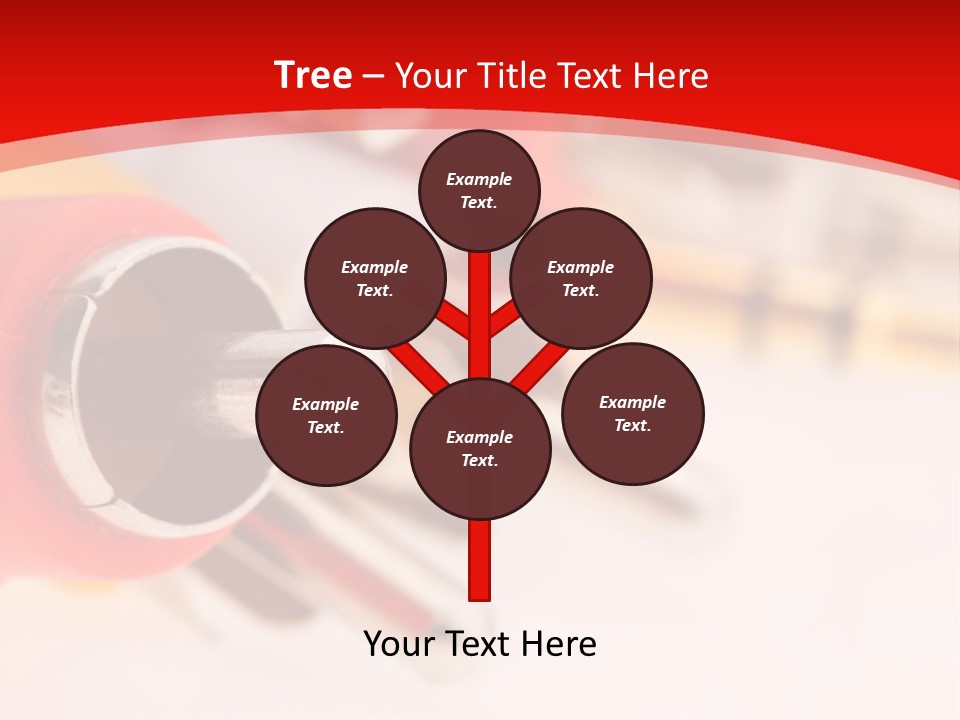 Interconnect Isolated Red PowerPoint Template