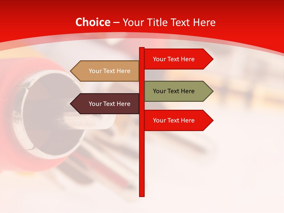 Interconnect Isolated Red PowerPoint Template