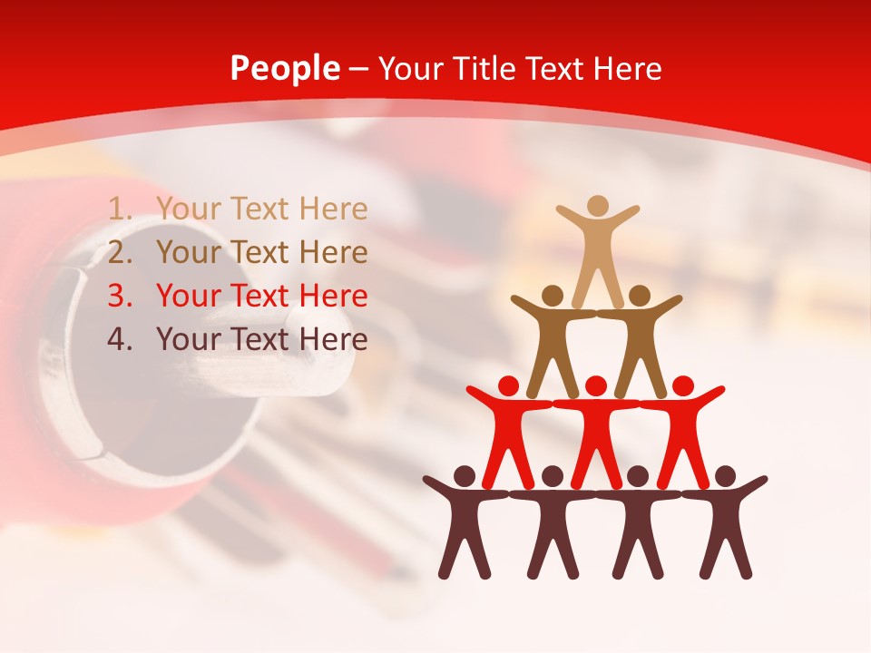 Interconnect Isolated Red PowerPoint Template