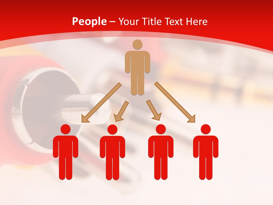 Interconnect Isolated Red PowerPoint Template