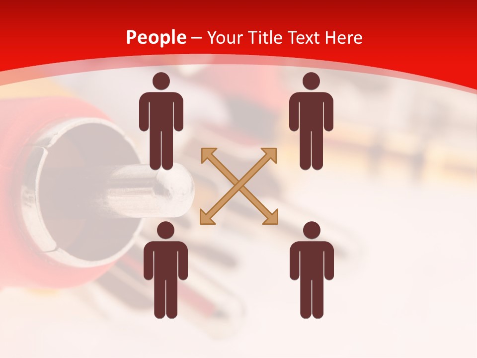 Interconnect Isolated Red PowerPoint Template