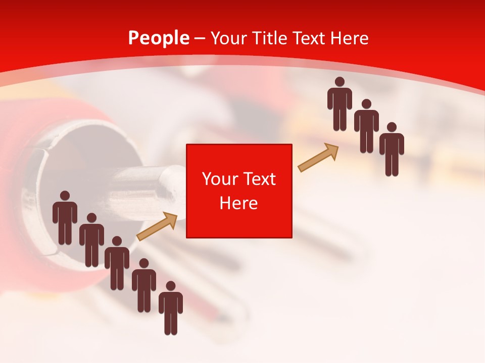 Interconnect Isolated Red PowerPoint Template