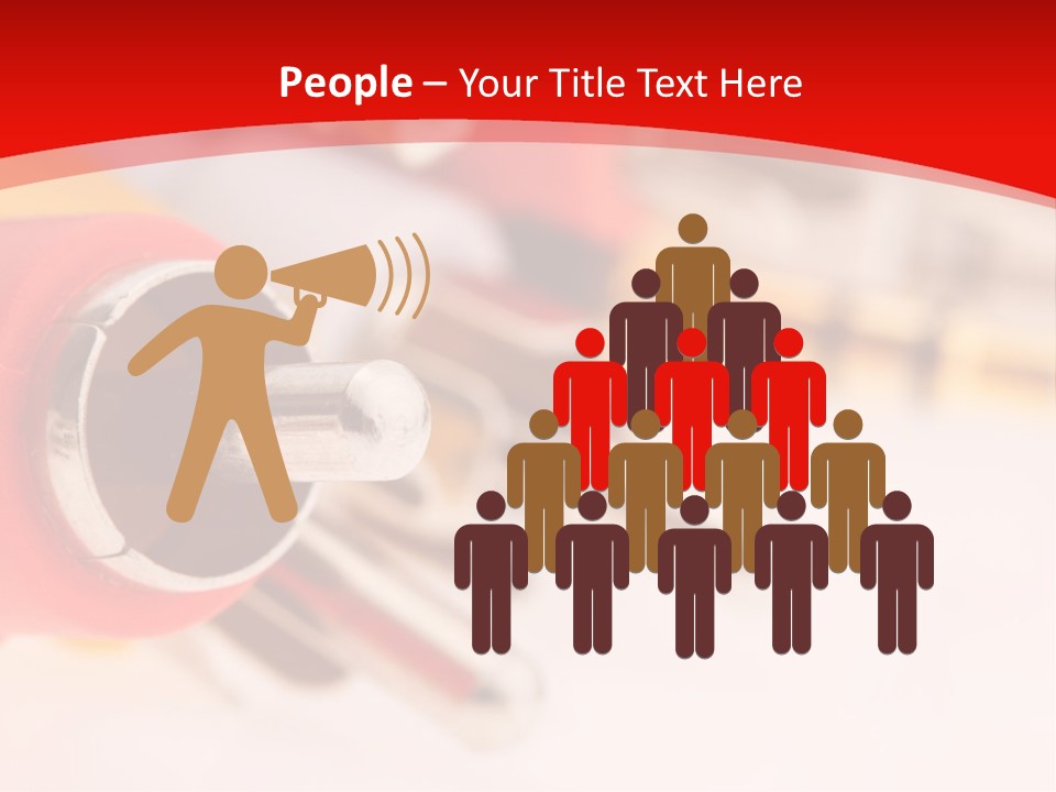 Interconnect Isolated Red PowerPoint Template