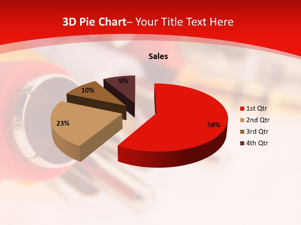 Interconnect Isolated Red PowerPoint Template