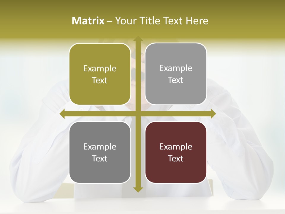 A Man Sitting At A Desk With His Hands On His Head PowerPoint Template